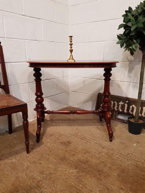 Antique Victorian Mahogany ‘ D ‘ End Side Table C1880