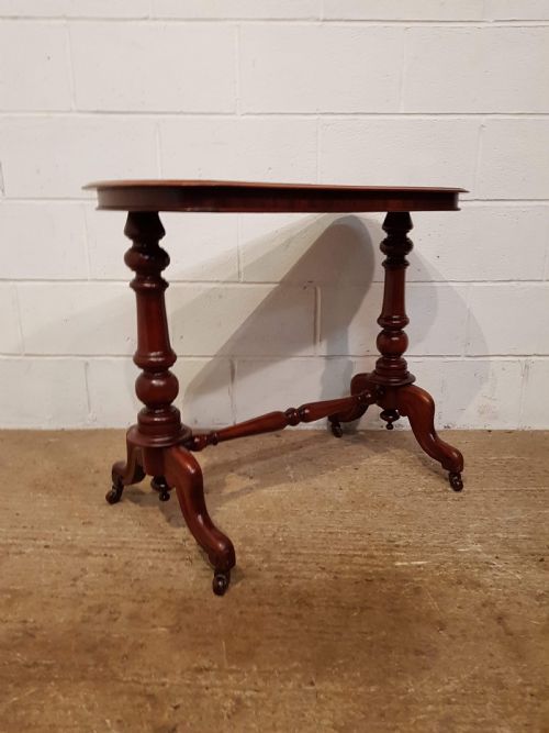 fig 2. ANTIQUE VICTORIAN MAHOGANY ‘ D ‘ END SIDE TABLE C1880