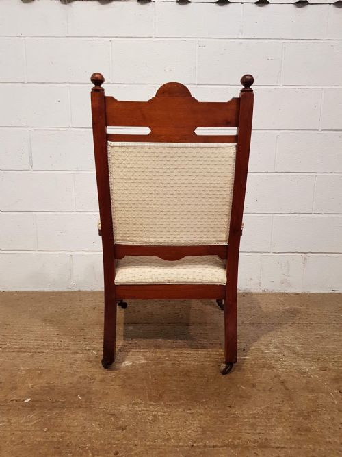 fig 2. ANTIQUE PAIR OF LATE VICTORIAN WALNUT LADIES & GENTS ARMCHAIRS C1890