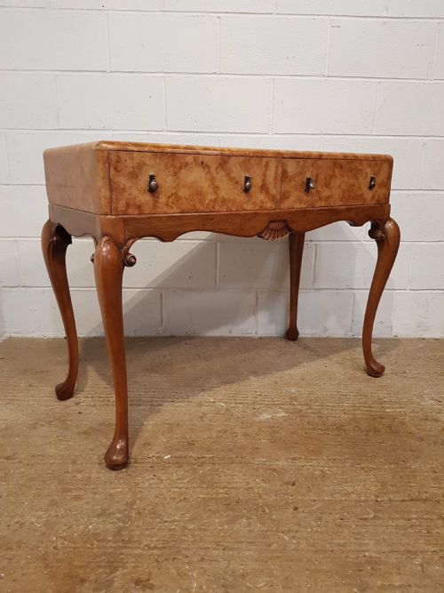 Antique Art Deco Burr Walnut Side Table C1920