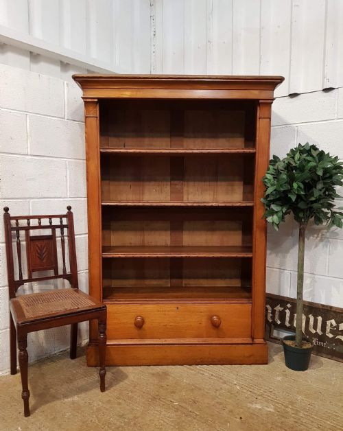 Antique Victorian Ash Open Bookcase C1880