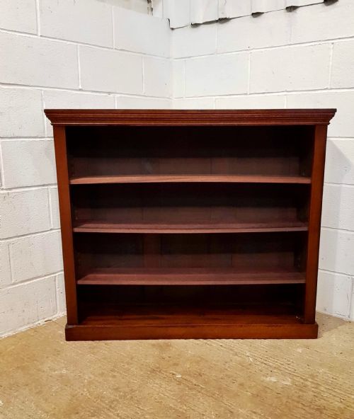 fig 1. ANTIQUE VICTORIAN OAK OPEN BOOKCASE C1890