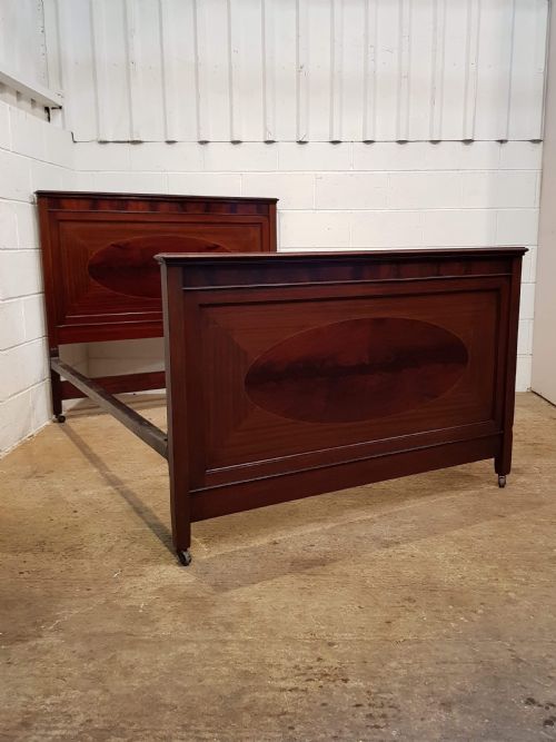 Antique Edwardian Mahogany Double Bed C1900