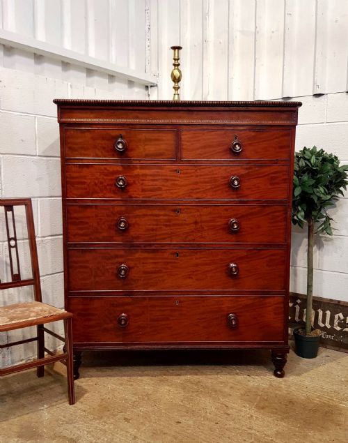 Antique William 1v Mahogany Chest of Drawers with Secret Drawer C1830