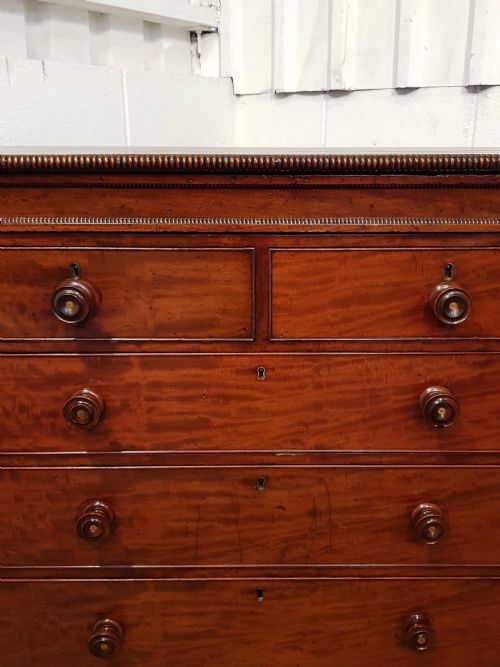 fig 2. ANTIQUE WILLIAM 1V MAHOGANY CHEST OF DRAWERS WITH SECRET DRAWER C1830
