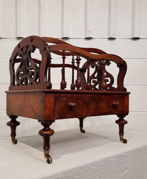 Antique William 1v Burr Walnut Canterbury C1830
