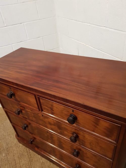 fig 1. ANTIQUE VICTORIAN MAHOGANY CHEST OF DRAWERS C1880