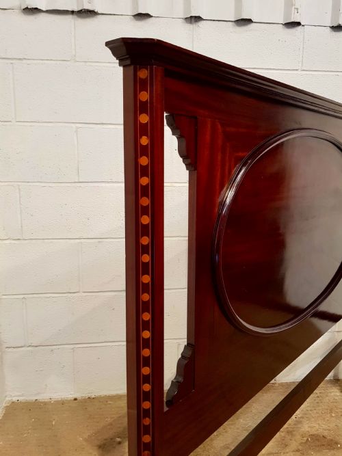 fig 2. ANTIQUE EDWARDIAN INLAID MAHOGANY DOUBLE BED C1900