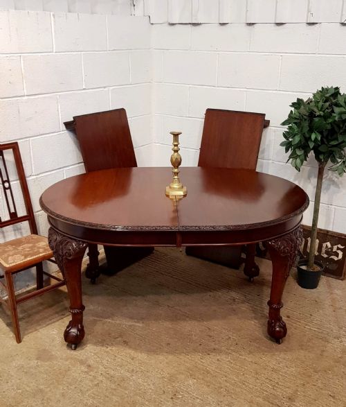 Antique Edwardian Mahogany Extending Dining Table C1900