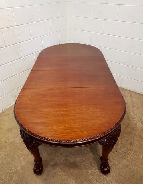 fig 1. ANTIQUE EDWARDIAN MAHOGANY EXTENDING DINING TABLE C1900