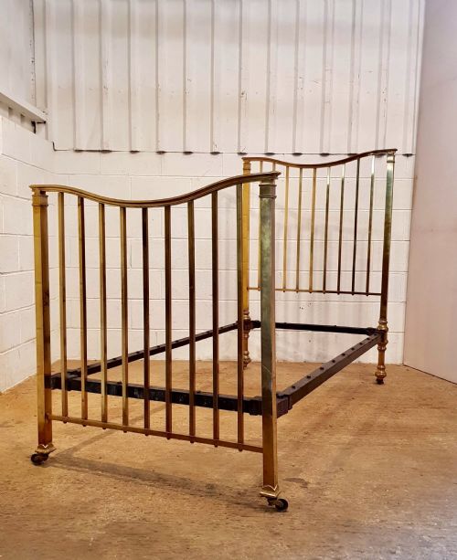 fig 1. ANTIQUE VICTORIAN PAIR OF BRASS SINGLE BEDS C1880