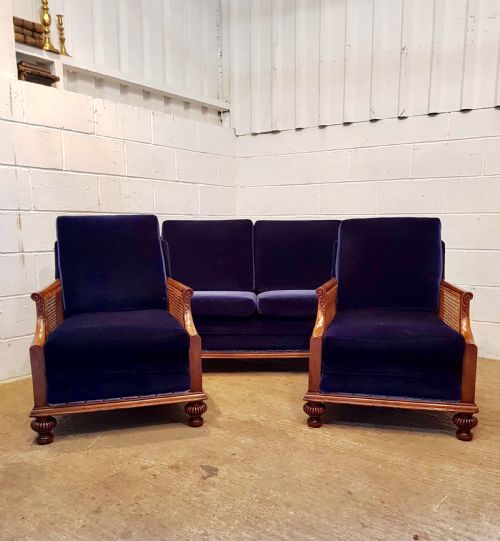 Antique Edwardian Mahogany Begere Suite C1900