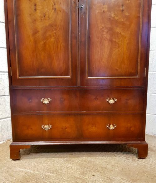fig 1. ANTIQUE WALNUT COMBINATION DOUBLE WARDROBE C1920