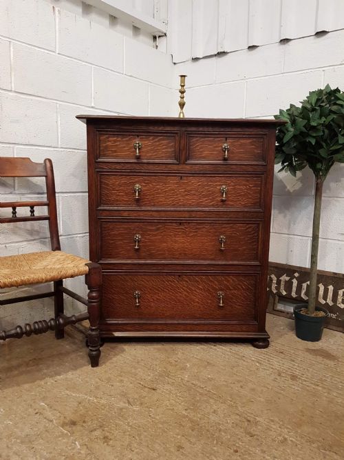 Antique Edwardian Oak Chest of Drawers C1900