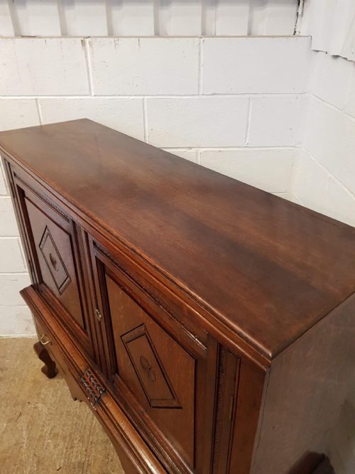 fig 2. ANTIQUE EARLY VICTORIAN OAK CABINET ON STAND C1840