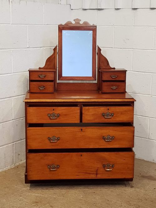fig 1. ANTIQUE EDWARDIAN MAHOGANY DRESSING CHEST C1900