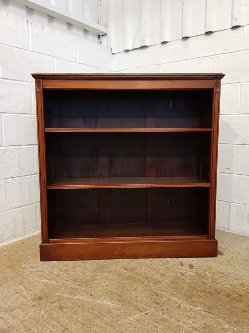 fig 1. ANTIQUE VICTORIAN WALNUT OPEN BOOKCASE C1880