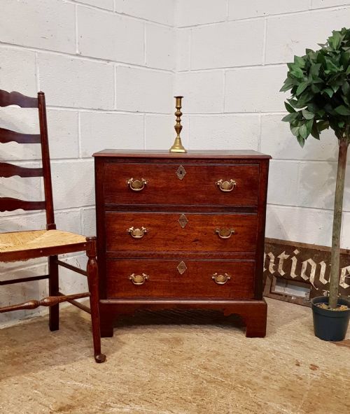 Antique 18th Century Period Oak Dwarf Chest of Drawers C1780