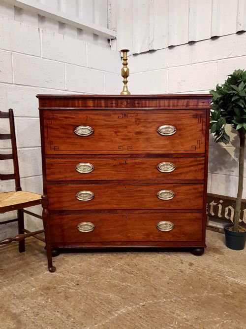 Antique Regency Mahogany Secretaire  Chest C1820