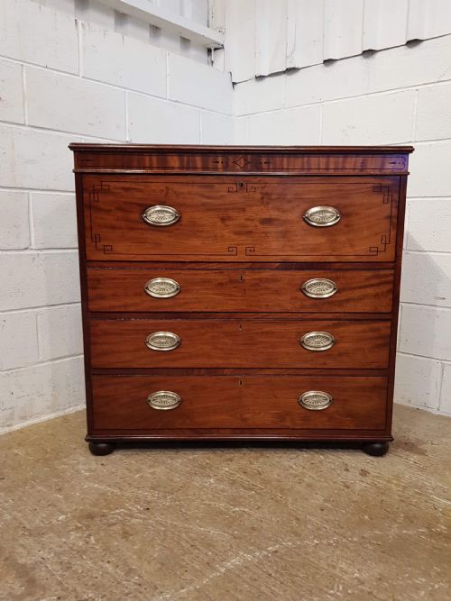 fig 1. ANTIQUE REGENCY MAHOGANY SECRETAIRE  CHEST c1820