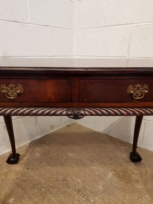 fig 2. ANTIQUE EDWARDIAN MAHOGANY CHIPPENDALE SIDE TABLE C1900