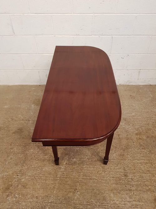 fig 2. ANTIQUE PAIR EDWARDIAN MAHOGANY D END SIDE TABLES C1900