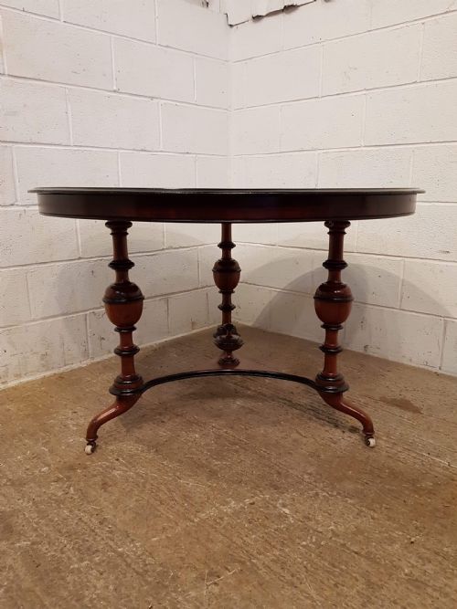 fig 2. ANTIQUE VICTORIAN MAHOGANY CIRCULAR DINING TABLE SEATS SIX C1880