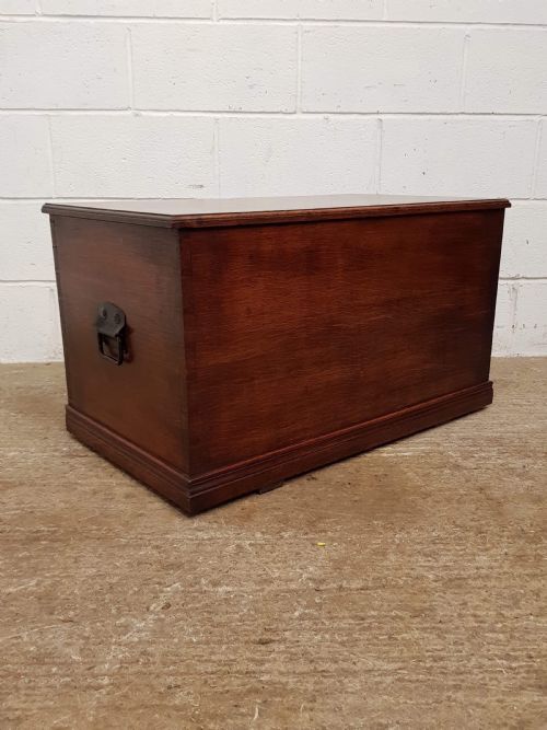 Antique Late Victorian Oak Blanket Box C1890