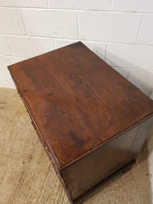 fig 1. ANTIQUE 18TH CENTURY PERIOD COUNTRY OAK SMALL CHEST OF DRAWERS C1780