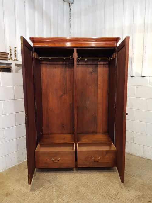 fig 1. ANTIQUE VICTORIAN MAHOGANY DOUBLE WARDROBE C1880