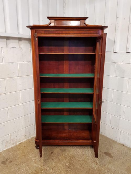 fig 2. ANTIQUE BIEDERMEIER MAHOGANY GLAZED BOOKCASE C1840