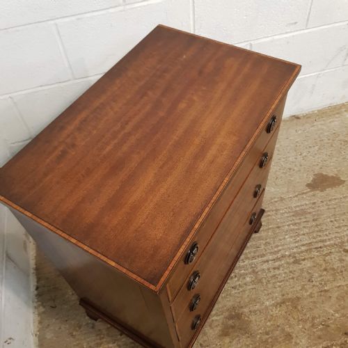 fig 1. ANTIQUE EDWARDIAN MAHOGANY DWARF CHEST OF DRAWERS C1900