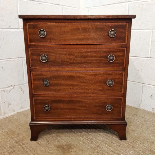 fig 2. ANTIQUE EDWARDIAN MAHOGANY DWARF CHEST OF DRAWERS C1900
