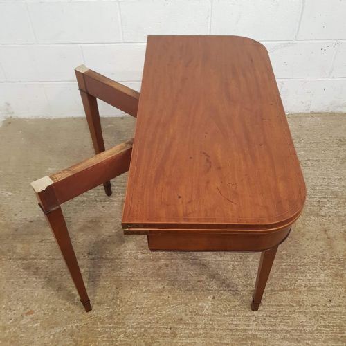 fig 1. ANTIQUE REGENCY MAHOGANY FOLD OVER GAMES TABLE C1820