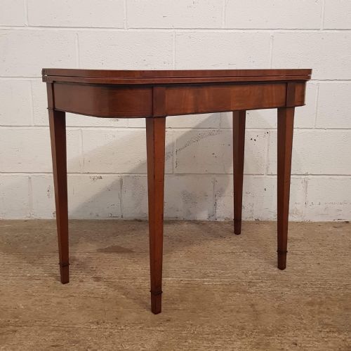 fig 2. ANTIQUE REGENCY MAHOGANY FOLD OVER GAMES TABLE C1820