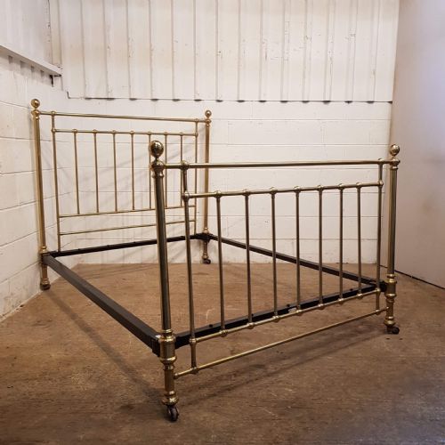 Antique Victorian King Size Brass Bed by Maples & Co C1870
