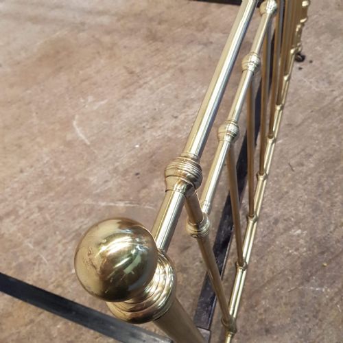 fig 2. ANTIQUE VICTORIAN KING SIZE BRASS BED BY MAPLES & CO C1870