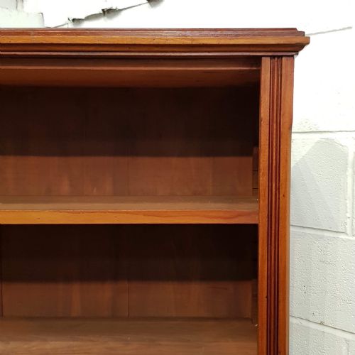 fig 1. ANTIQUE VICTORIAN MAHOGANY OPEN BOOKCASE C1890