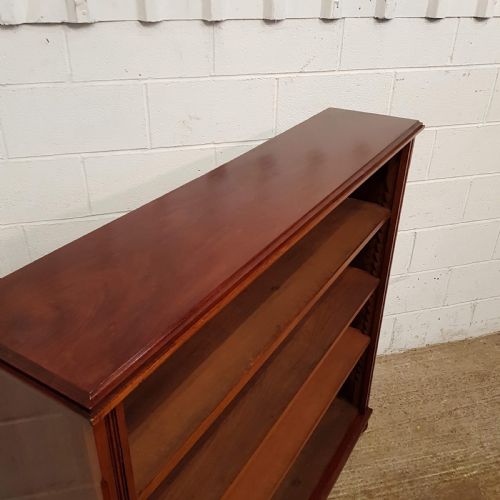 fig 2. ANTIQUE VICTORIAN MAHOGANY OPEN BOOKCASE C1890