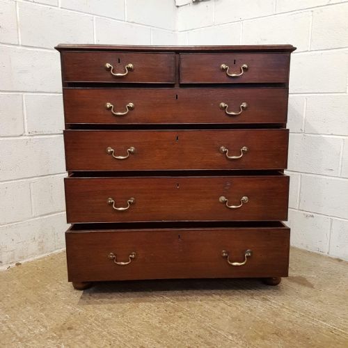 fig 1. ANTIQUE 18TH CENTURY PERIOD OAK CHEST OF DRAWERS C1780