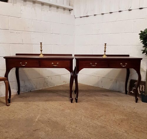 Antique Pair of Edwardian Mahogany Side Tables C1900