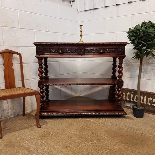 fig 2. ANTIQUE VICTORIAN CARVED OAK BUFFET C1880