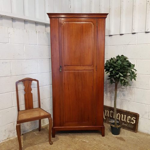 Antique Mahogany Single Wardrobe C1920
