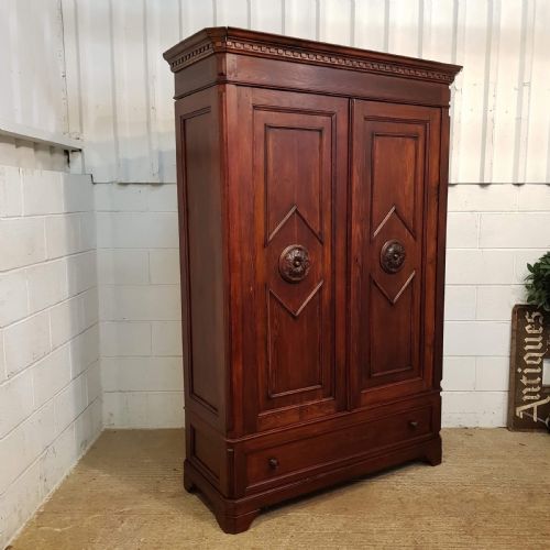 fig 1. ANTIQUE 19TH CENTURY FRENCH WALNUT AND PINE ARMOIRE C1880