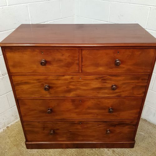 fig 2. ANTIQUE VICTORIAN MAHOGANY CHEST OF DRAWERS C1880