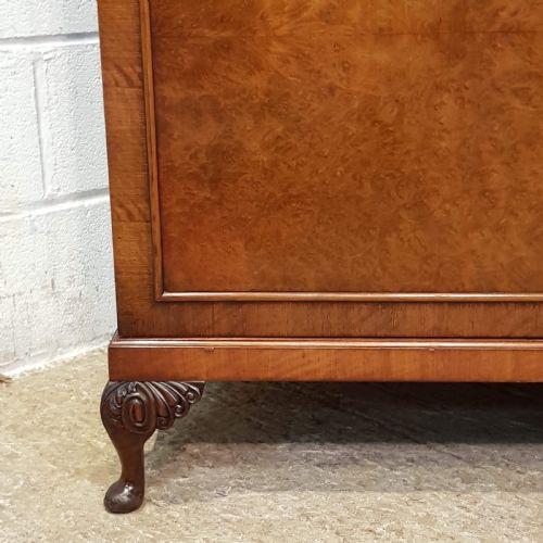 fig 2. ANTIQUE ART DECO BURR WALNUT DOUBLE WARDROBE C1920