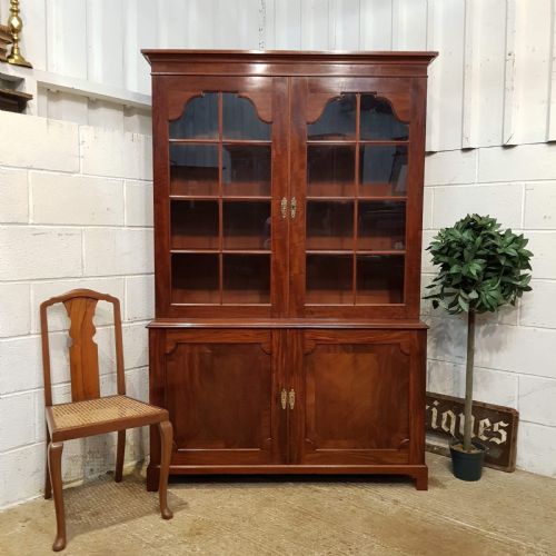 Antique Regency Mahogany Glazed Library Bookcase C1820