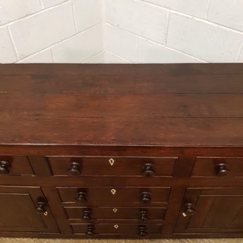 fig 2. ANTIQUE LATE 18TH CENTURY PERIOD JOINED OAK DRESSER BASE C1790