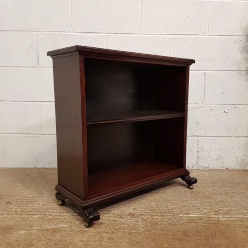 fig 2. ANTIQUE WILLIAM 1V CUBAN MAHOGANY DWARF OPEN BOOKCASE C1830