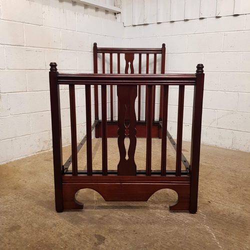 fig 1. ANTIQUE PAIR LATE VICTORIAN CUBAN MAHOGANY SINGLE BEDS C1890